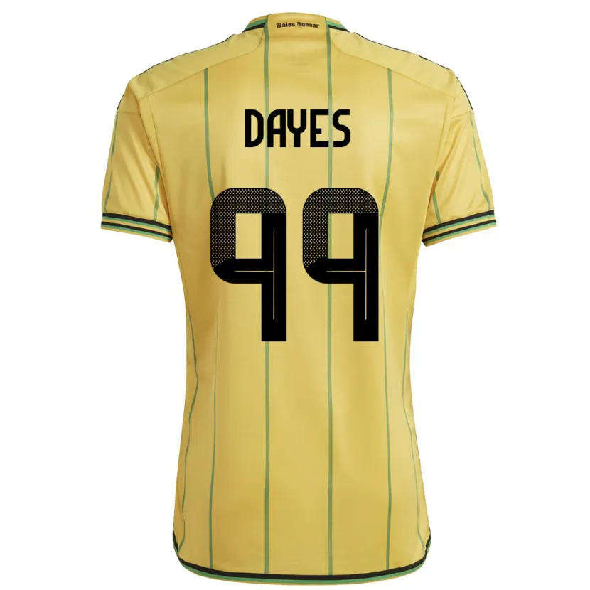 Danxen Mænd Jamaica Malikae Dayes #99 Gul Hjemmebane Spillertrøjer 24-26 Trøje T-Shirt