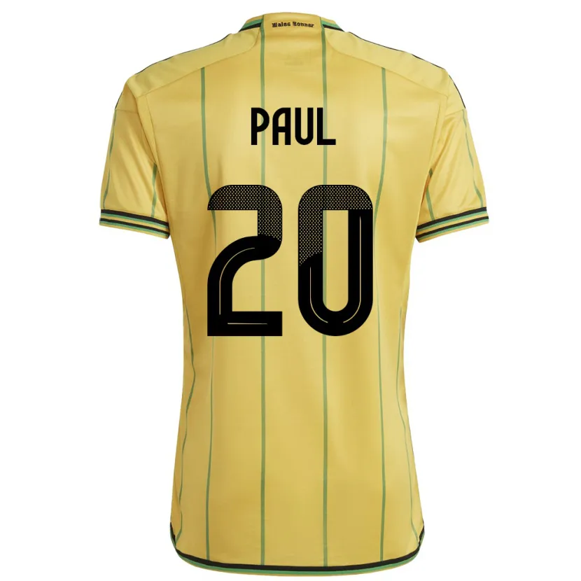 Danxen Mænd Jamaica Lachante Paul #20 Gul Hjemmebane Spillertrøjer 24-26 Trøje T-Shirt