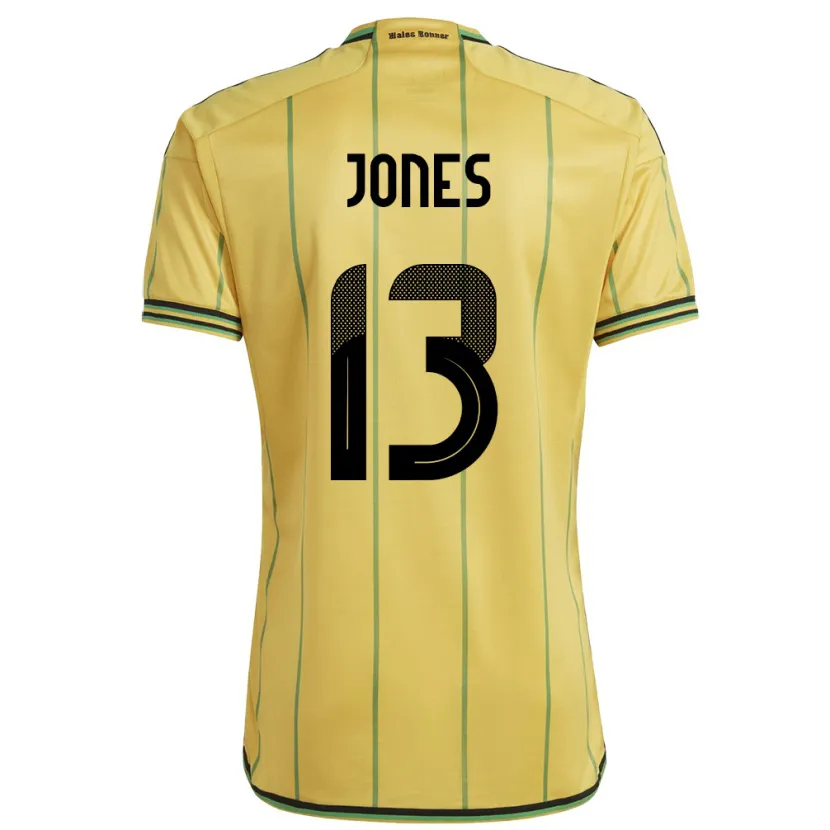 Danxen Mænd Jamaica Javanae Jones #13 Gul Hjemmebane Spillertrøjer 24-26 Trøje T-Shirt