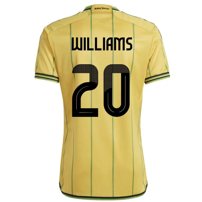 Danxen Mænd Jamaica Victoria Williams #20 Gul Hjemmebane Spillertrøjer 24-26 Trøje T-Shirt