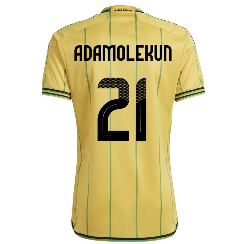 Danxen Mænd Jamaica Olufolasade Adamolekun #21 Gul Hjemmebane Spillertrøjer 24-26 Trøje T-Shirt