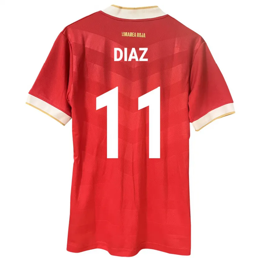 Danxen Mænd Panama Ismael Díaz #11 Rød Hjemmebane Spillertrøjer 24-26 Trøje T-Shirt