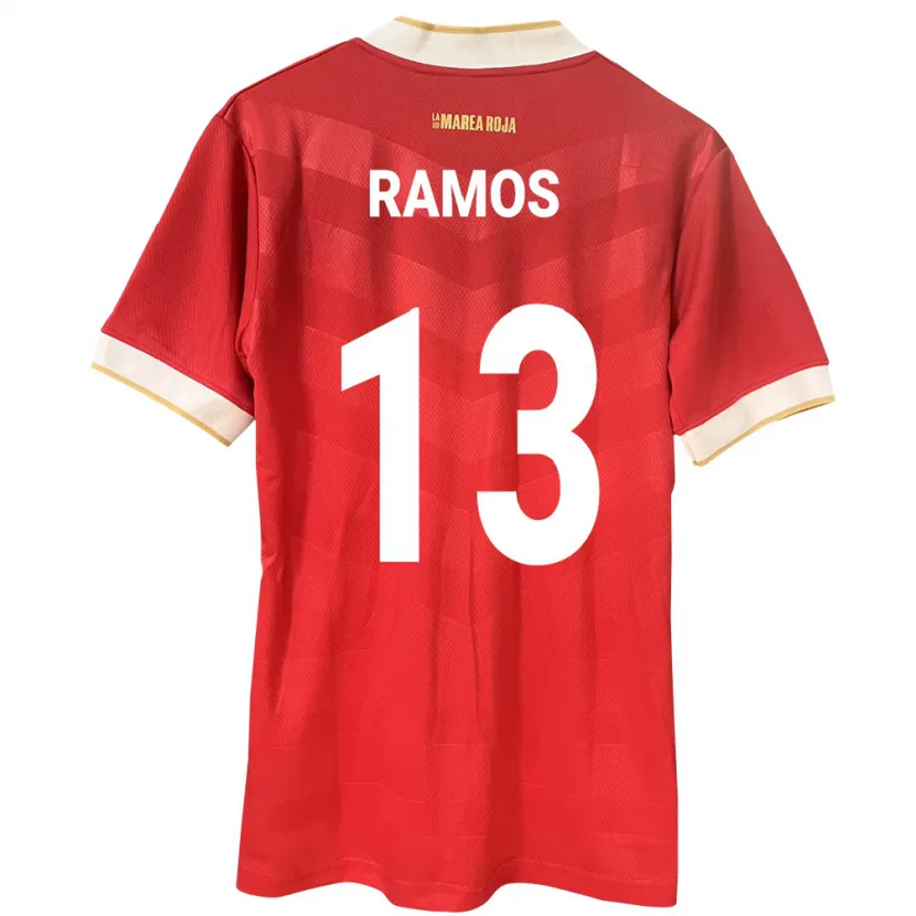 Danxen Mænd Panama Jiovany Ramos #13 Rød Hjemmebane Spillertrøjer 24-26 Trøje T-Shirt