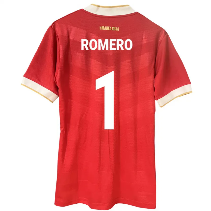 Danxen Mænd Panama Manuel Romero #1 Rød Hjemmebane Spillertrøjer 24-26 Trøje T-Shirt