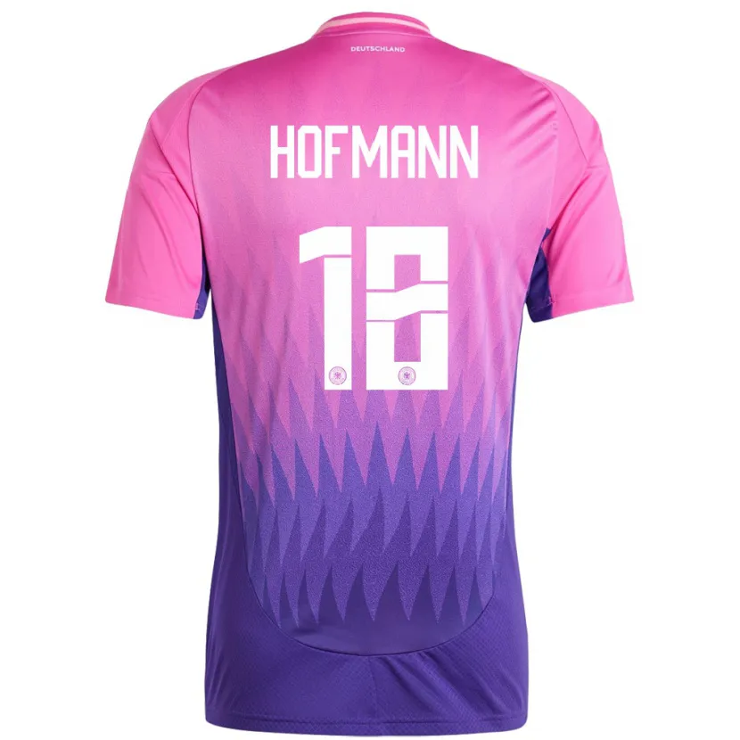 Danxen Mænd Tyskland Jonas Hofmann #18 Pink Lilla Udebane Spillertrøjer 24-26 Trøje T-Shirt