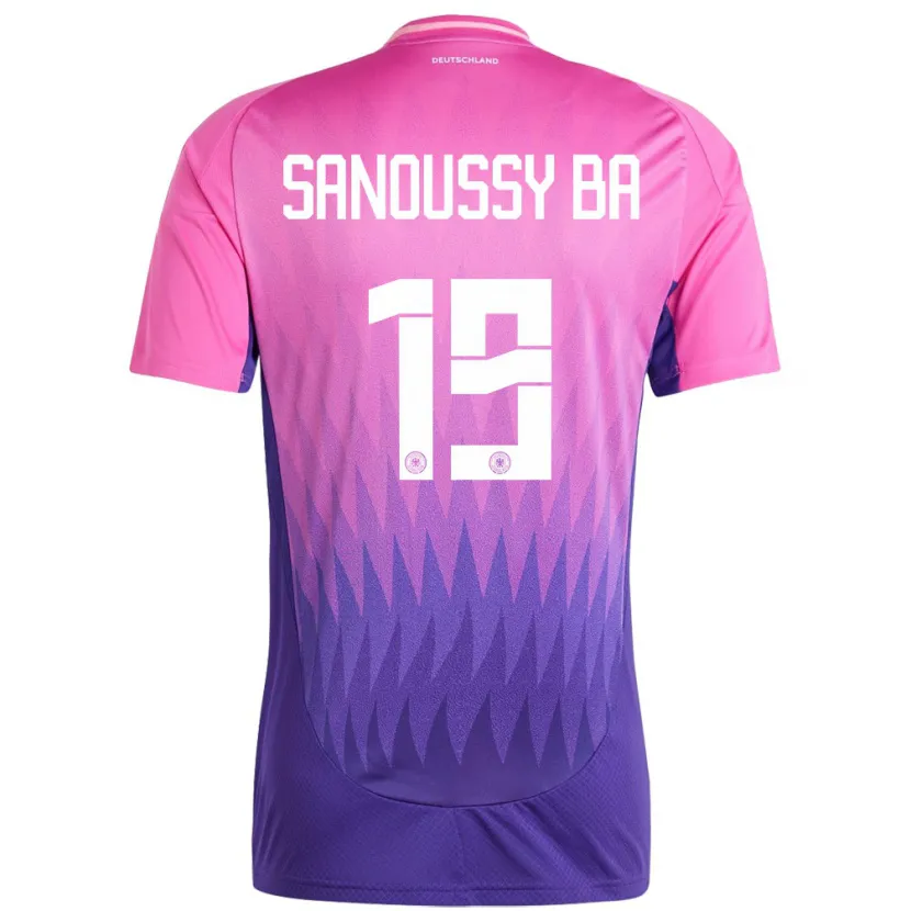 Danxen Mænd Tyskland Sanoussy Ba #19 Pink Lilla Udebane Spillertrøjer 24-26 Trøje T-Shirt