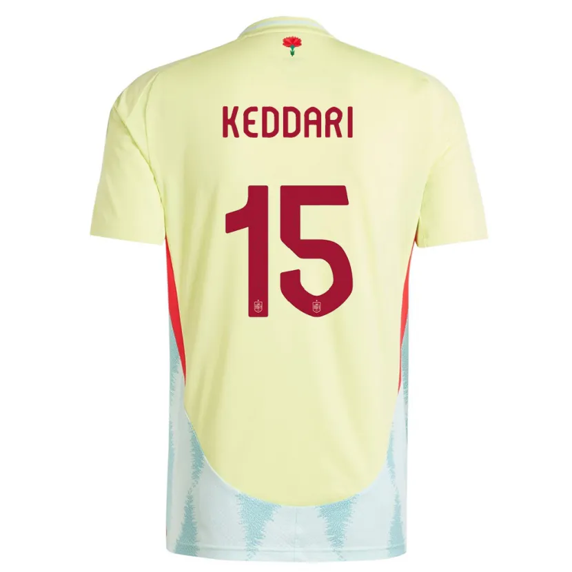 Danxen Mænd Spanien Wassim Keddari #15 Gul Udebane Spillertrøjer 24-26 Trøje T-Shirt