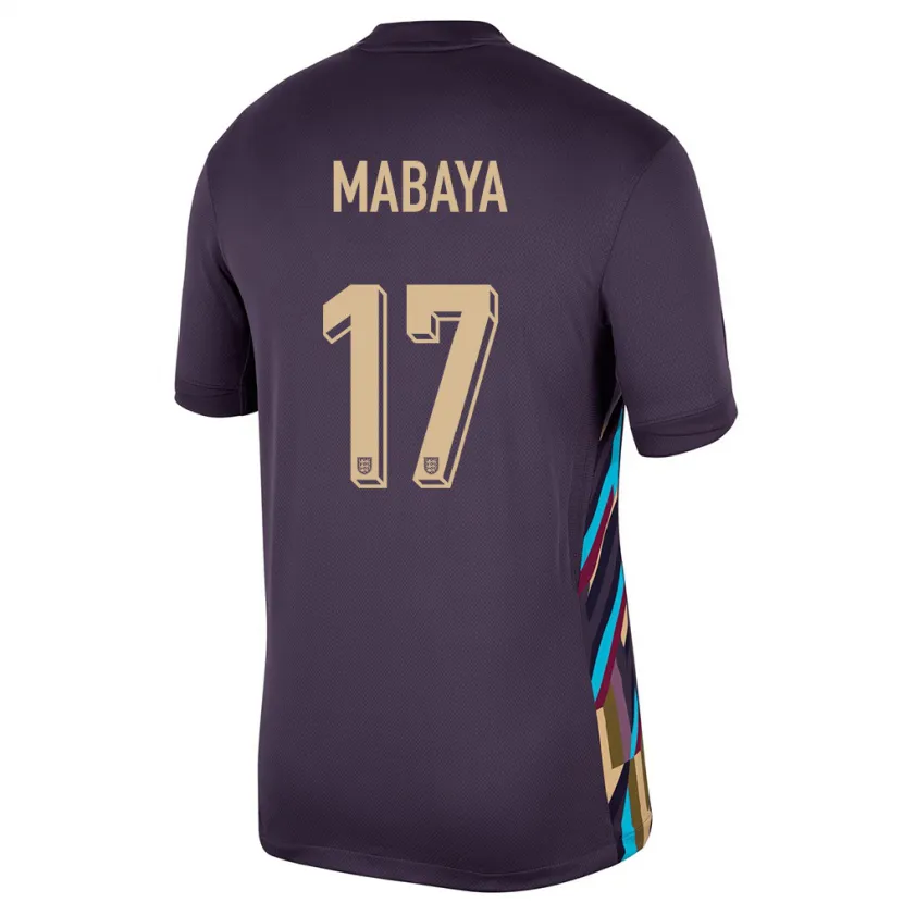 Danxen Mænd England Isaac Mabaya #17 Mørk Rosin Udebane Spillertrøjer 24-26 Trøje T-Shirt