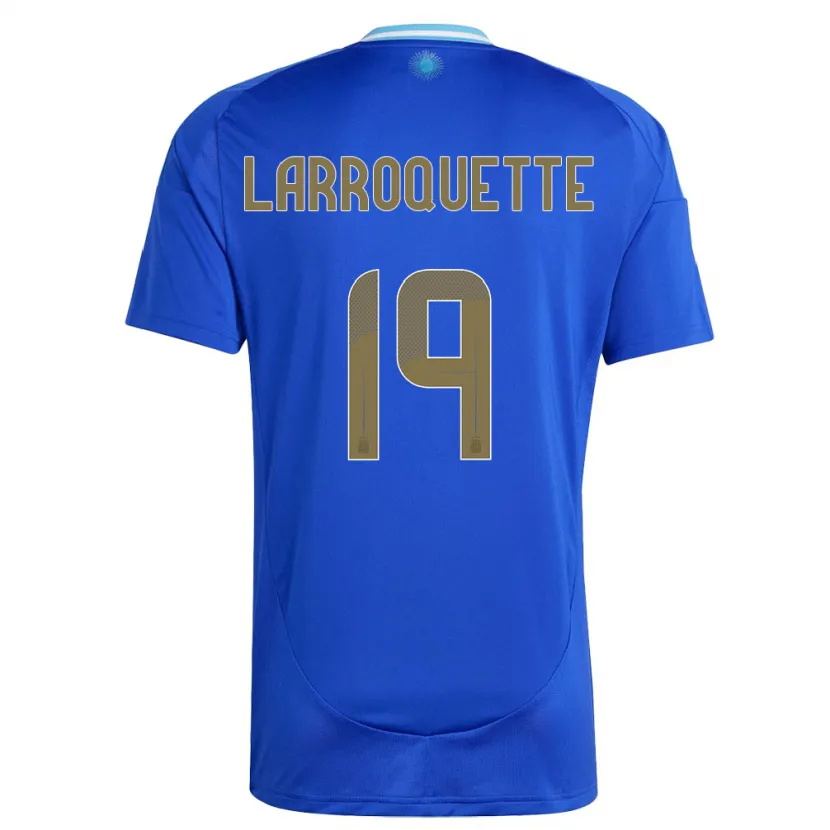 Danxen Mænd Argentina Mariana Larroquette #19 Blå Udebane Spillertrøjer 24-26 Trøje T-Shirt