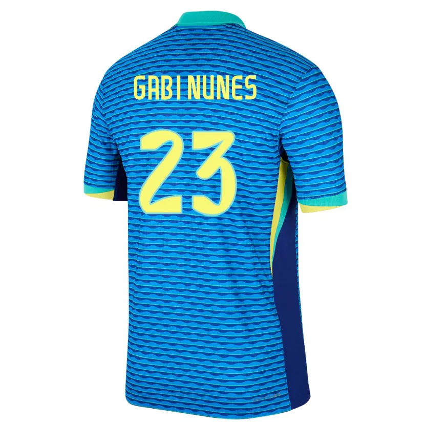 Danxen Mænd Brasilien Gabi Nunes #23 Blå Udebane Spillertrøjer 24-26 Trøje T-Shirt