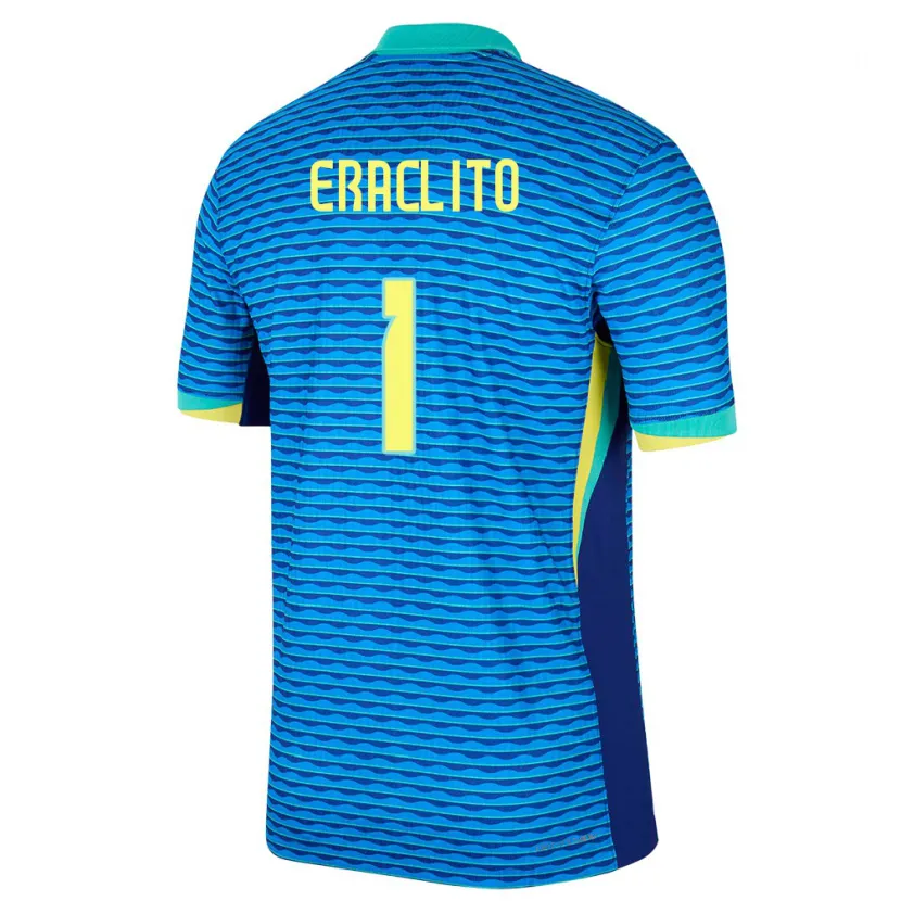 Danxen Mænd Brasilien Marcelo Eraclito #1 Blå Udebane Spillertrøjer 24-26 Trøje T-Shirt