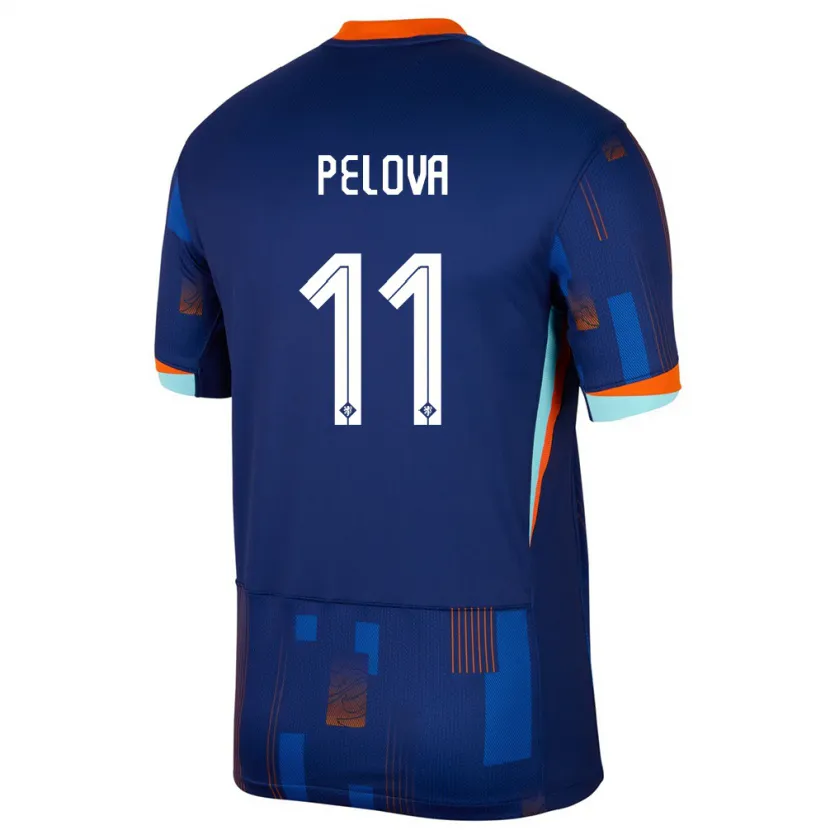 Danxen Mænd Holland Victoria Pelova #11 Blå Udebane Spillertrøjer 24-26 Trøje T-Shirt