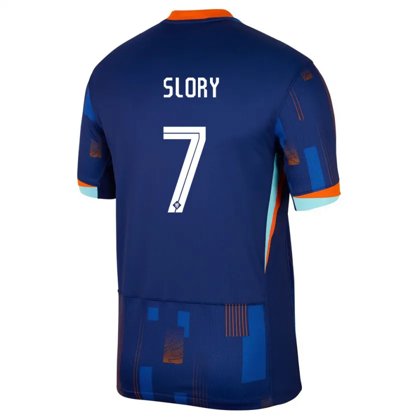 Danxen Mænd Holland Jaden Slory #7 Blå Udebane Spillertrøjer 24-26 Trøje T-Shirt