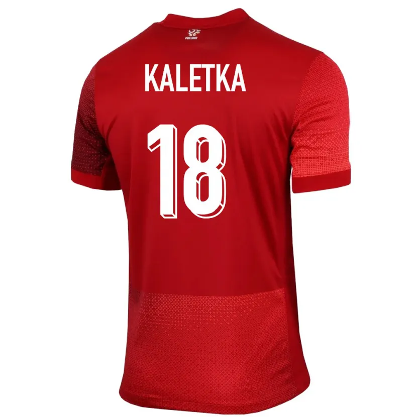 Danxen Mænd Polen Nikol Kaletka #18 Rød Udebane Spillertrøjer 24-26 Trøje T-Shirt