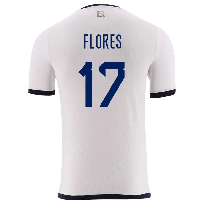 Danxen Mænd Ecuador Karen Flores #17 Hvid Udebane Spillertrøjer 24-26 Trøje T-Shirt