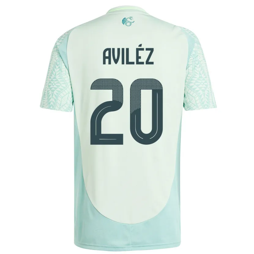 Danxen Mænd Mexico Aylin Avilez #20 Linen Grøn Udebane Spillertrøjer 24-26 Trøje T-Shirt