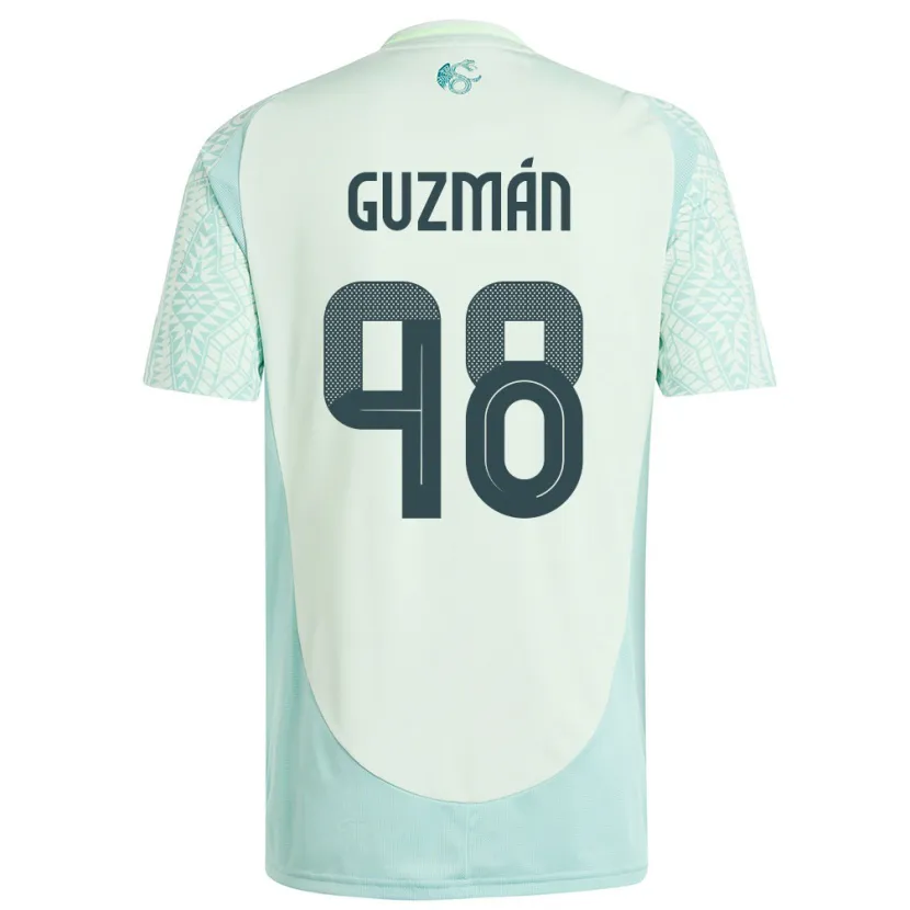 Danxen Mænd Mexico Kinberly Guzman #98 Linen Grøn Udebane Spillertrøjer 24-26 Trøje T-Shirt