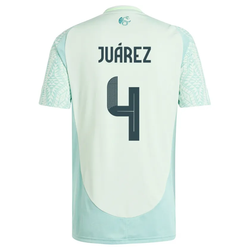 Danxen Mænd Mexico Ramon Juarez #4 Linen Grøn Udebane Spillertrøjer 24-26 Trøje T-Shirt