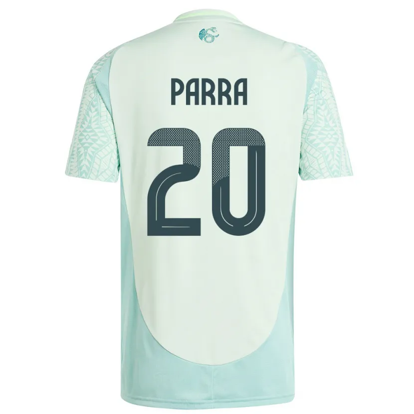 Danxen Mænd Mexico Rodrigo Parra #20 Linen Grøn Udebane Spillertrøjer 24-26 Trøje T-Shirt