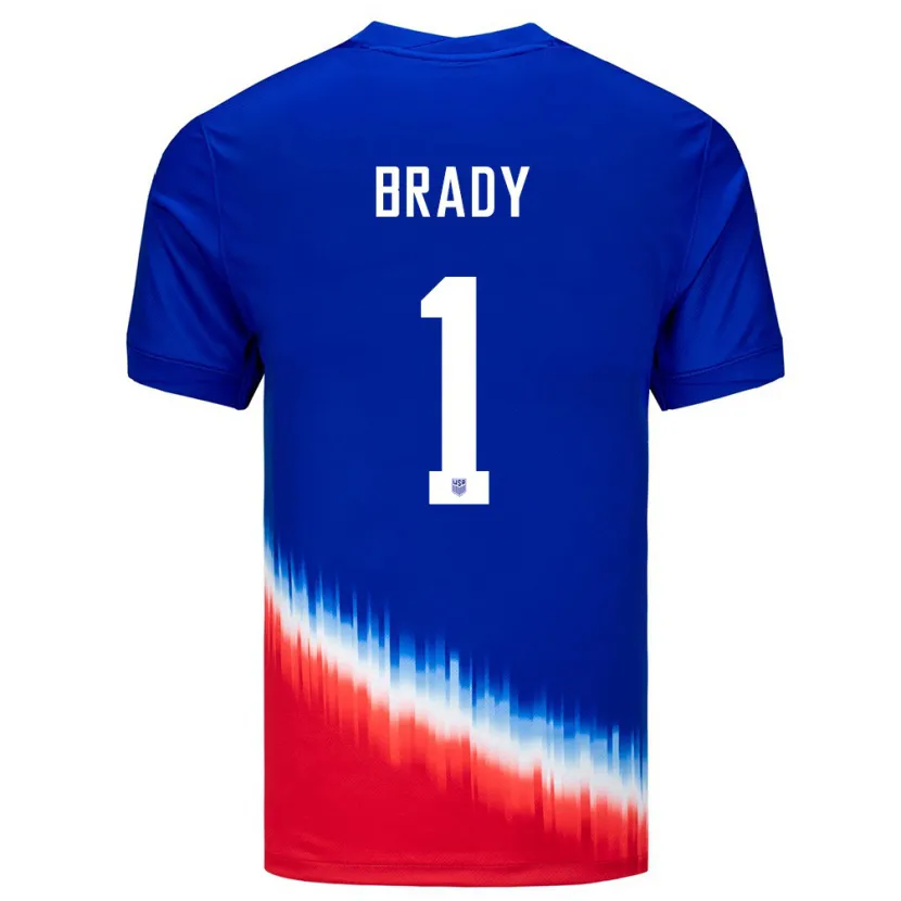 Danxen Mænd Usa Chris Brady #1 Blå Udebane Spillertrøjer 24-26 Trøje T-Shirt