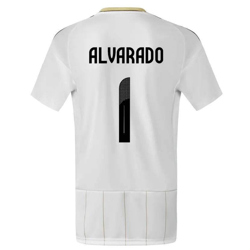 Danxen Mænd Costa Rica Esteban Alvarado #1 Hvid Udebane Spillertrøjer 24-26 Trøje T-Shirt