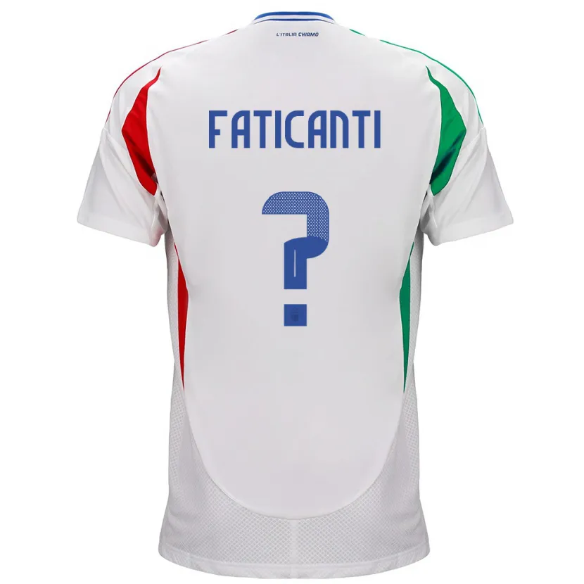 Danxen Mænd Italien Giacomo Faticanti #0 Hvid Udebane Spillertrøjer 24-26 Trøje T-Shirt