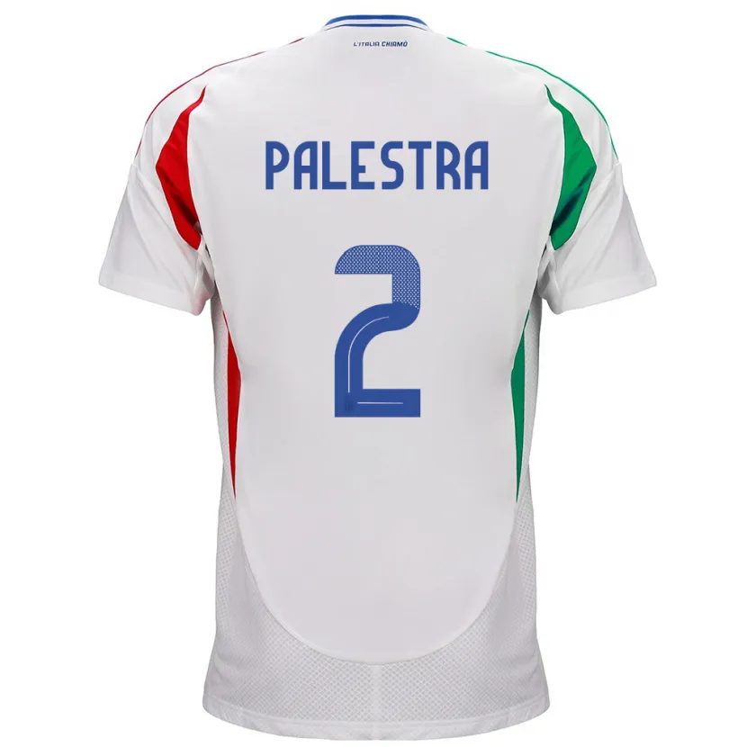 Danxen Mænd Italien Marco Palestra #2 Hvid Udebane Spillertrøjer 24-26 Trøje T-Shirt