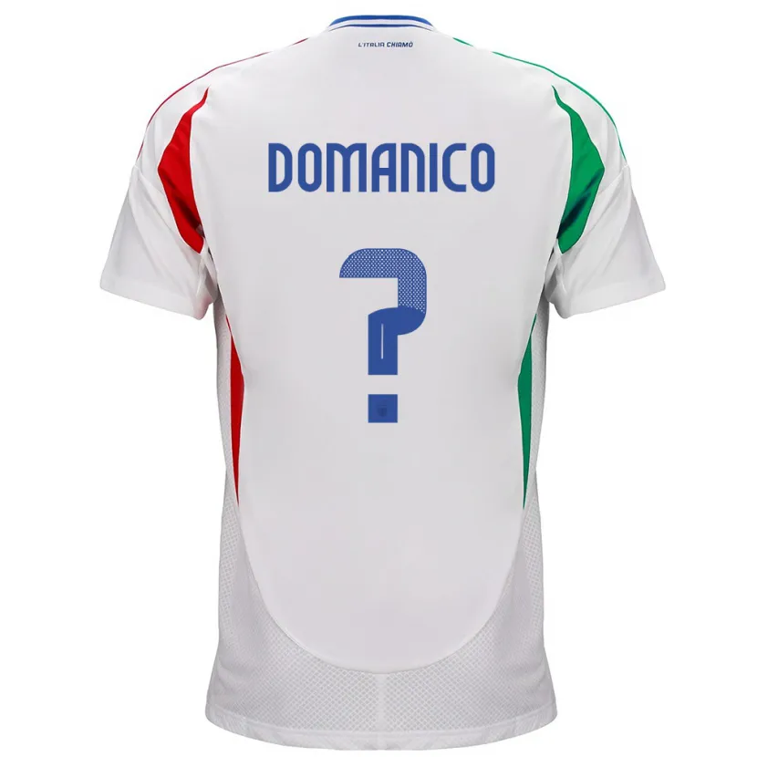 Danxen Mænd Italien Saverio Domanico #0 Hvid Udebane Spillertrøjer 24-26 Trøje T-Shirt