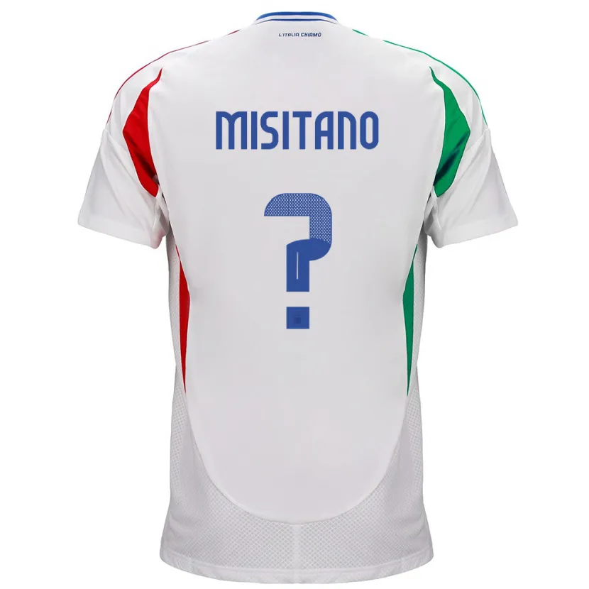 Danxen Mænd Italien Giulio Misitano #0 Hvid Udebane Spillertrøjer 24-26 Trøje T-Shirt