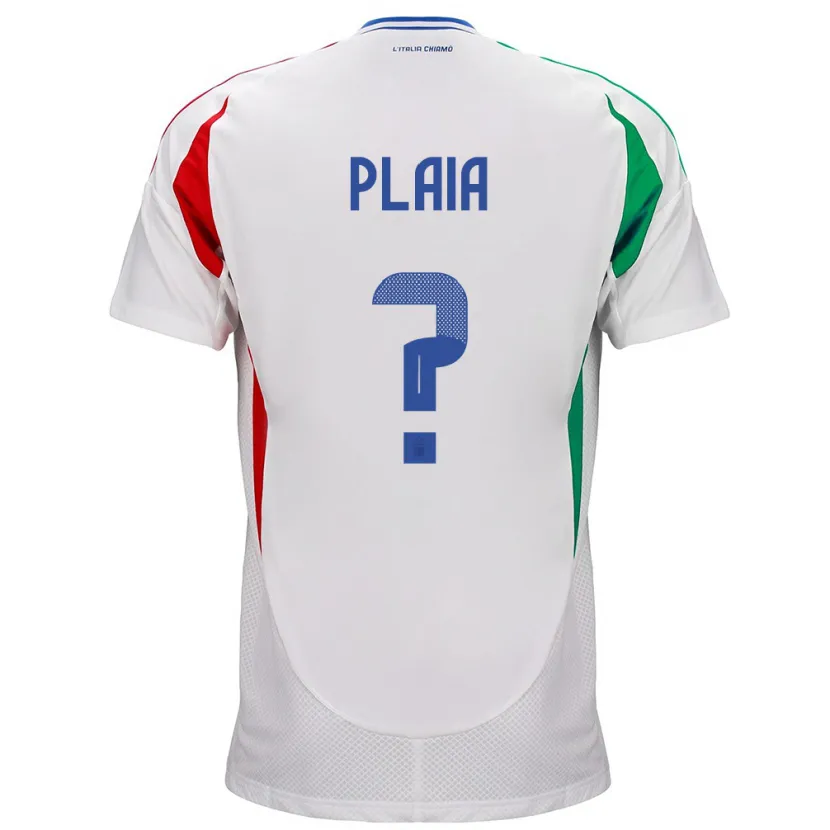 Danxen Mænd Italien Matteo Plaia #0 Hvid Udebane Spillertrøjer 24-26 Trøje T-Shirt