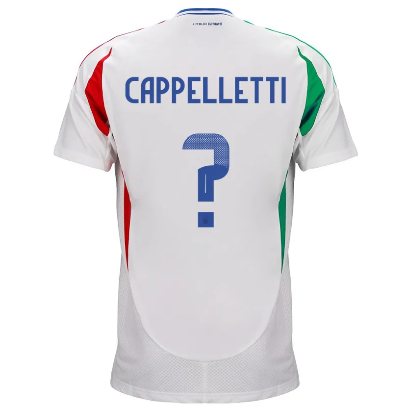 Danxen Mænd Italien Mattia Cappelletti #0 Hvid Udebane Spillertrøjer 24-26 Trøje T-Shirt