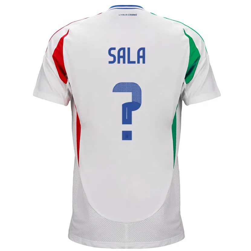 Danxen Mænd Italien Emanuele Sala #0 Hvid Udebane Spillertrøjer 24-26 Trøje T-Shirt