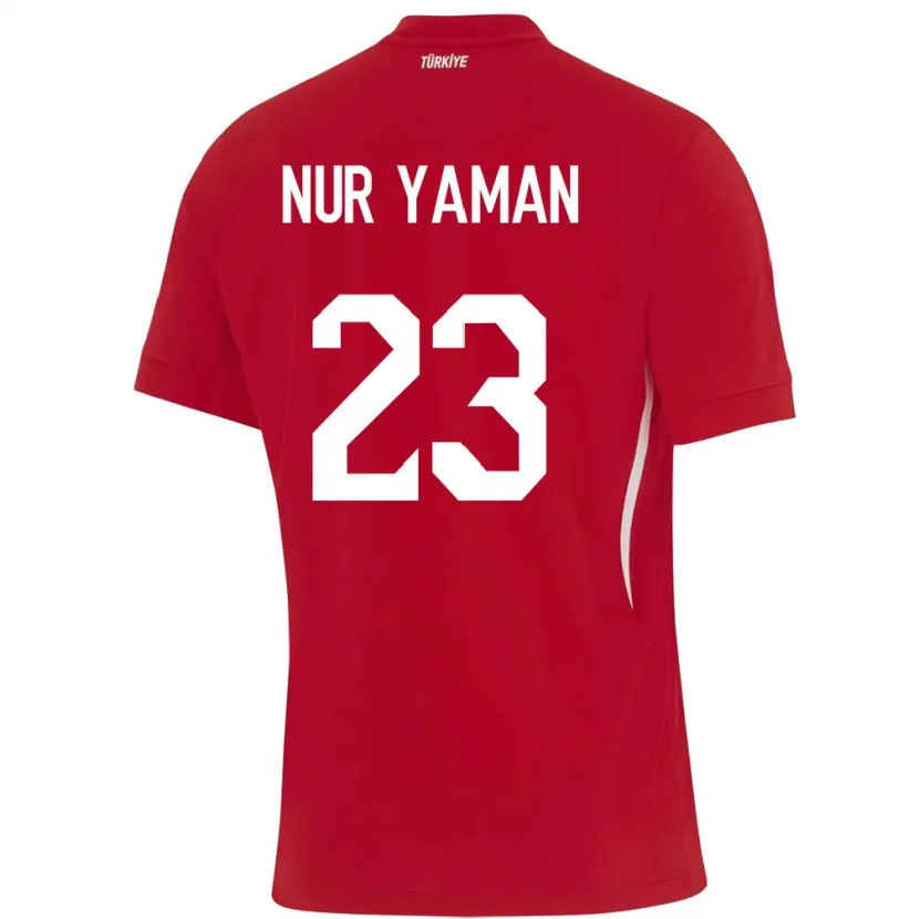 Danxen Mænd Tyrkiet Gamze Nur Yaman #23 Rød Udebane Spillertrøjer 24-26 Trøje T-Shirt