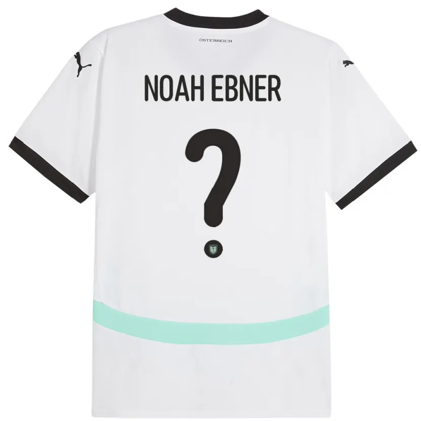 Danxen Mænd Østrig Noah Ebner #0 Hvid Udebane Spillertrøjer 24-26 Trøje T-Shirt