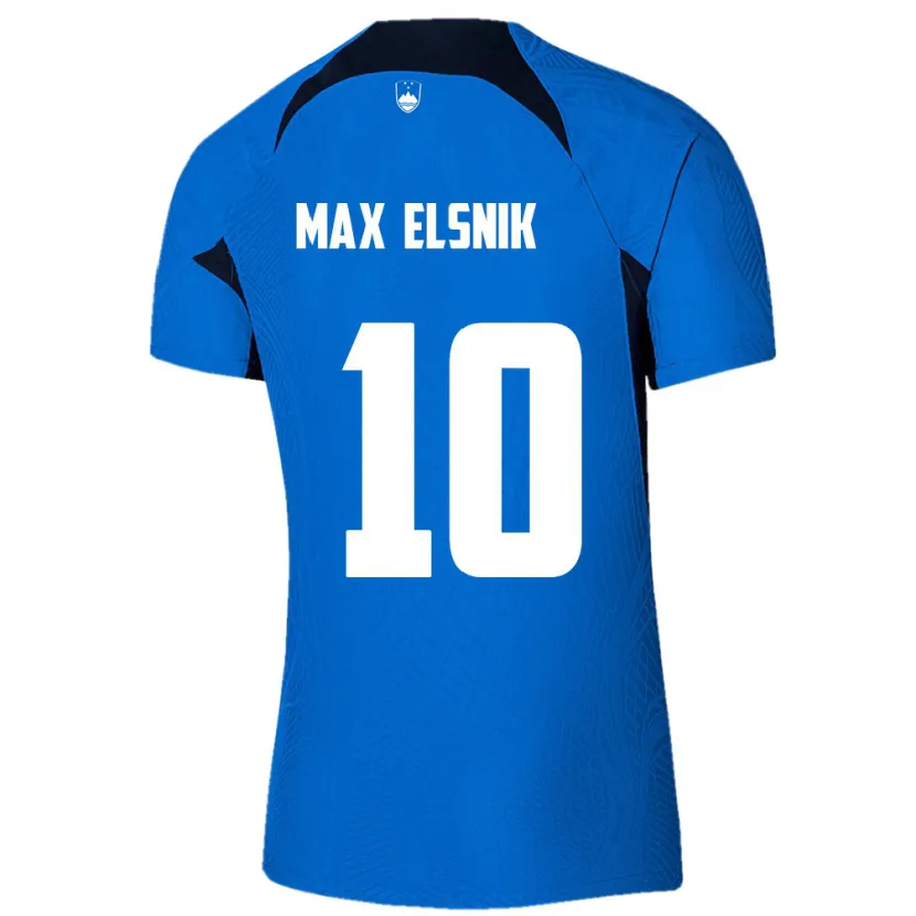 Danxen Mænd Slovenien Timi Max Elsnik #10 Blå Udebane Spillertrøjer 24-26 Trøje T-Shirt