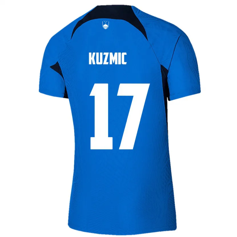 Danxen Mænd Slovenien Srdjan Kuzmic #17 Blå Udebane Spillertrøjer 24-26 Trøje T-Shirt