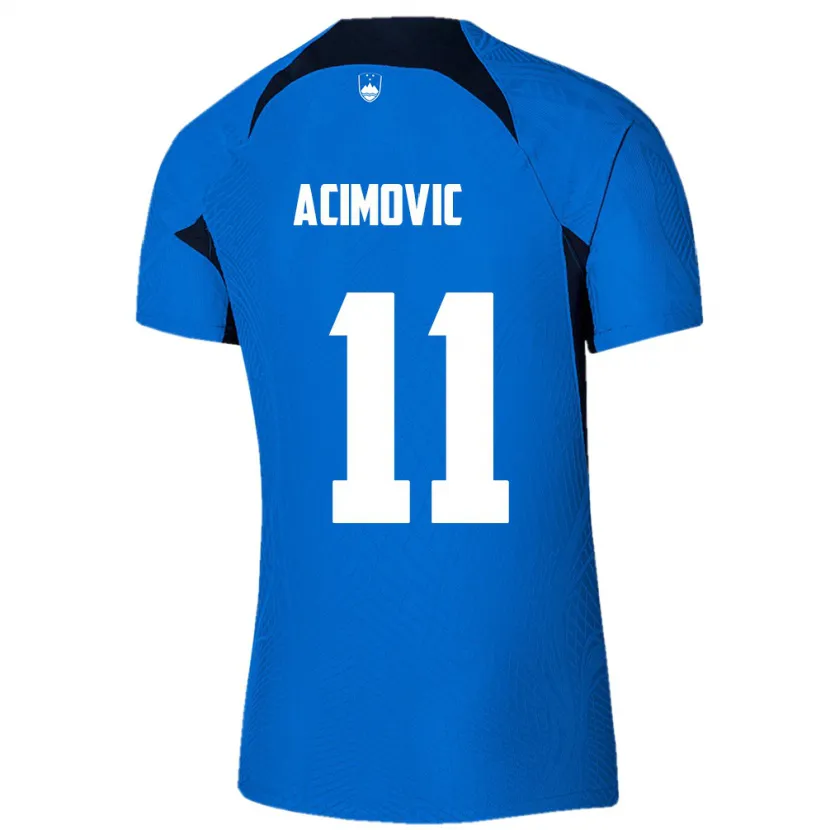 Danxen Mænd Slovenien Mateo Acimovic #11 Blå Udebane Spillertrøjer 24-26 Trøje T-Shirt