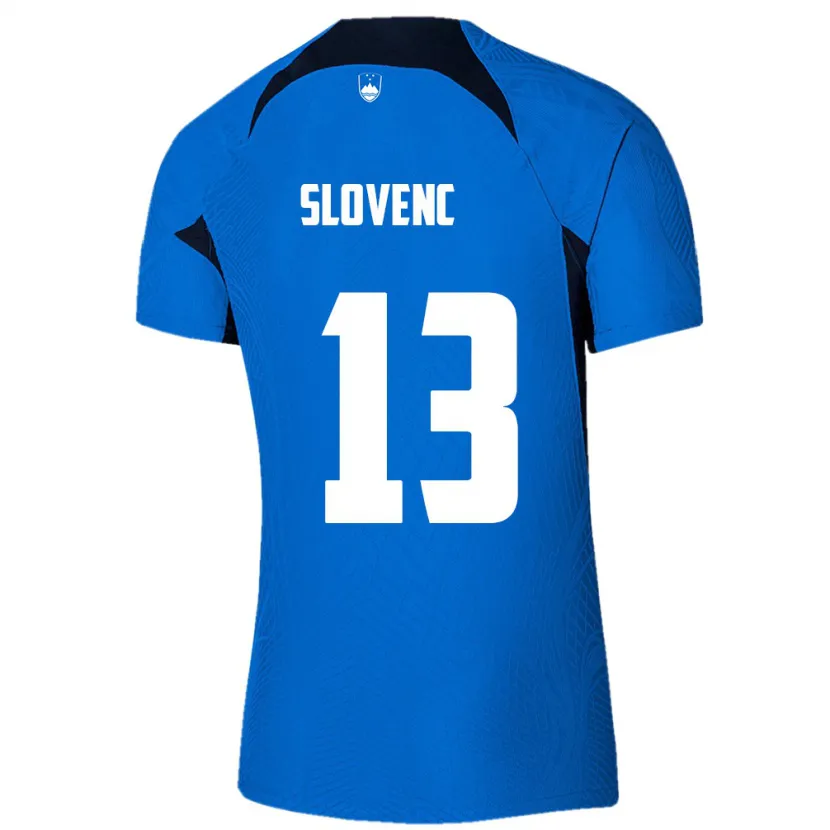 Danxen Mænd Slovenien Nejc Slovenc #13 Blå Udebane Spillertrøjer 24-26 Trøje T-Shirt