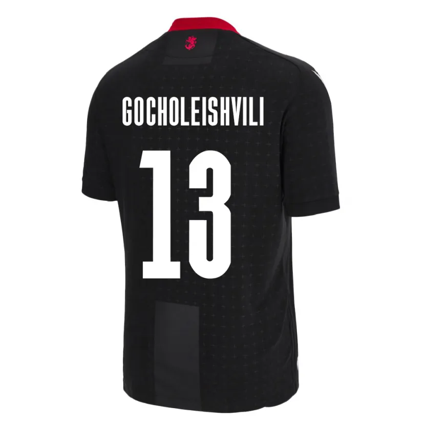 Danxen Mænd Georgia Giorgi Gocholeishvili #13 Sort Udebane Spillertrøjer 24-26 Trøje T-Shirt