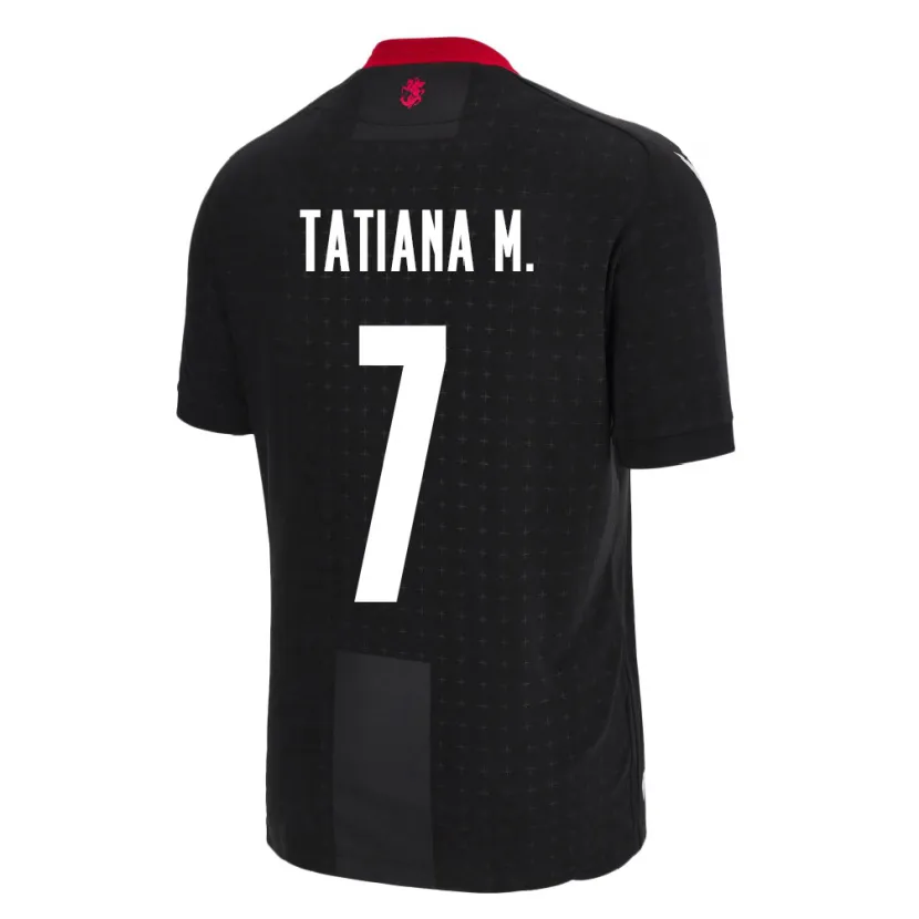 Danxen Mænd Georgia Tatiana Matveeva #7 Sort Udebane Spillertrøjer 24-26 Trøje T-Shirt