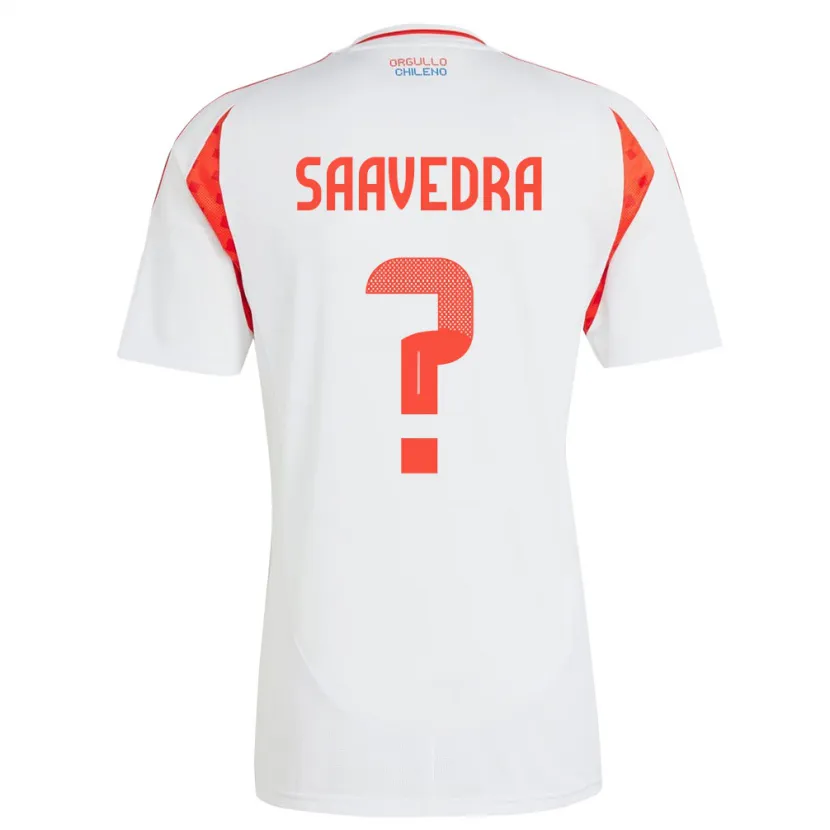 Danxen Mænd Chile Danilo Saavedra #0 Hvid Udebane Spillertrøjer 24-26 Trøje T-Shirt