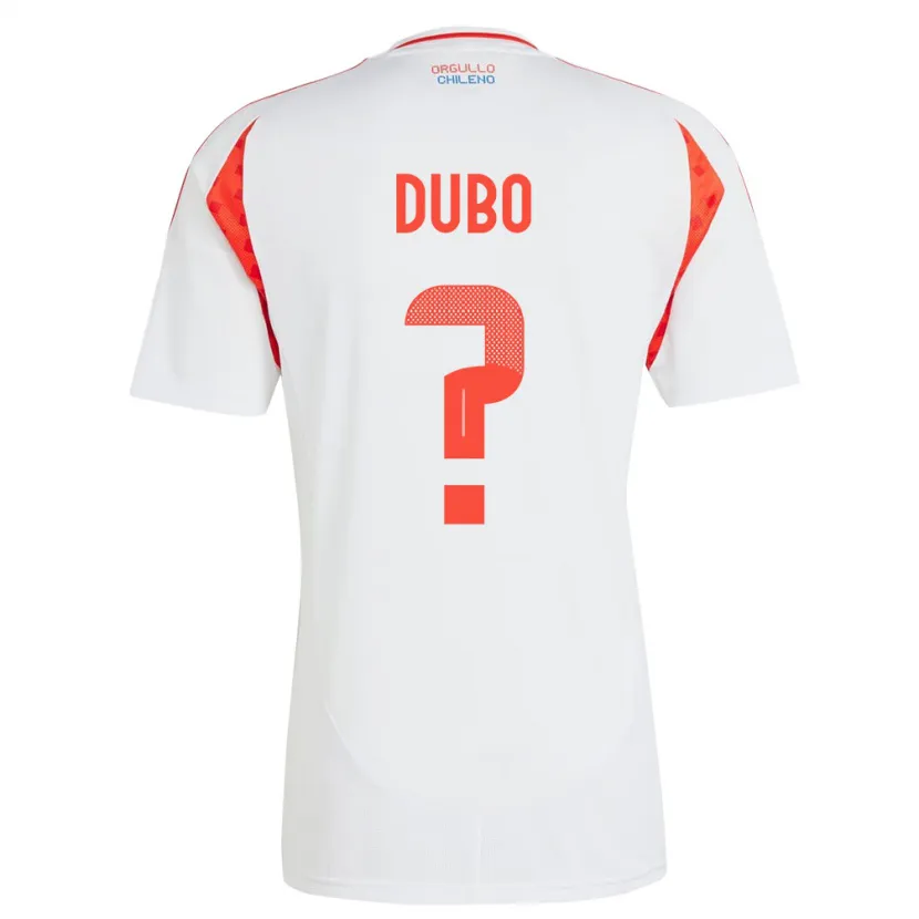 Danxen Mænd Chile Alexander Dubó #0 Hvid Udebane Spillertrøjer 24-26 Trøje T-Shirt