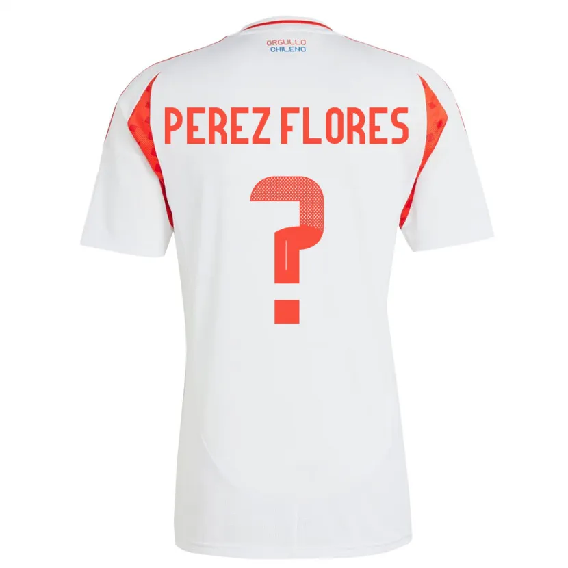 Danxen Mænd Chile Benjamín Pérez Flores #0 Hvid Udebane Spillertrøjer 24-26 Trøje T-Shirt