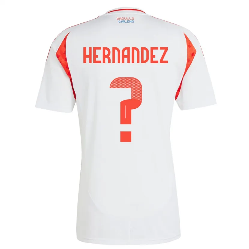 Danxen Mænd Chile Camilo Hernández #0 Hvid Udebane Spillertrøjer 24-26 Trøje T-Shirt