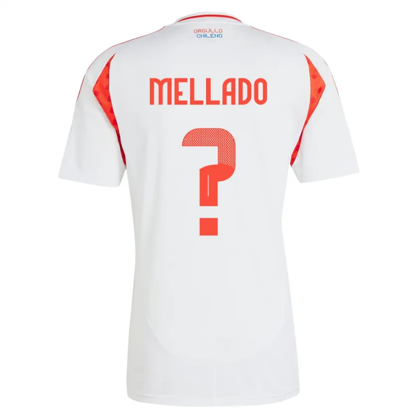 Danxen Mænd Chile Catalina Mellado #0 Hvid Udebane Spillertrøjer 24-26 Trøje T-Shirt