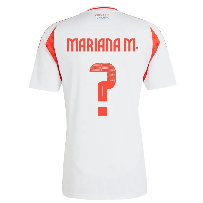 Danxen Mænd Chile Mariana Morales #0 Hvid Udebane Spillertrøjer 24-26 Trøje T-Shirt