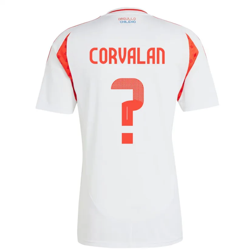 Danxen Mænd Chile Elisa Corvalan #0 Hvid Udebane Spillertrøjer 24-26 Trøje T-Shirt