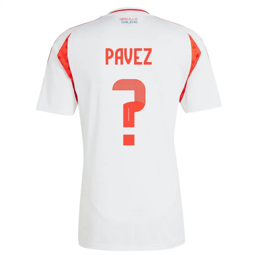 Danxen Mænd Chile Camila Pavez #0 Hvid Udebane Spillertrøjer 24-26 Trøje T-Shirt