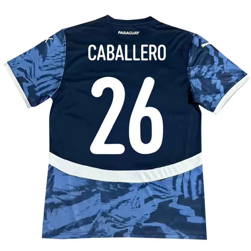 Danxen Mænd Paraguay Hernesto Caballero #26 Blå Udebane Spillertrøjer 24-26 Trøje T-Shirt