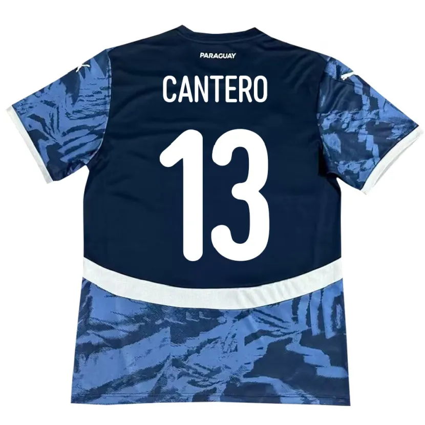 Danxen Mænd Paraguay Alexis Cantero #13 Blå Udebane Spillertrøjer 24-26 Trøje T-Shirt